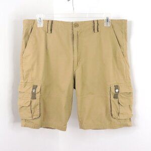 Excelled Men's 38 Tan Cotton Canvas Cargo Casual Hiking Sport Shorts